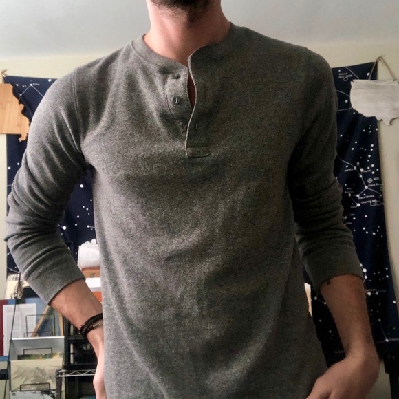 Sonoma Other - Gray Thermal Henley Shirt